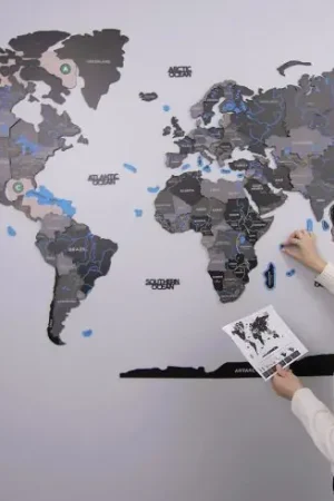 Puzzle in legno 3D - Mappa del mondo XXL - Wooden City Nuovo Arrivo