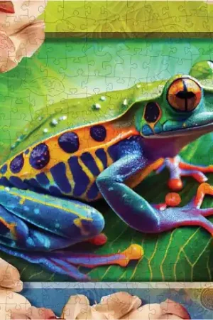 puzzle in legno - Rana graziosa - 250 pezzi - Wooden City Novità