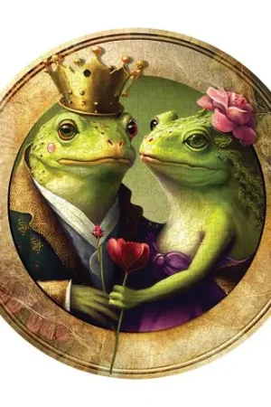 Spedizione Espresso puzzle in legno - Amore e rane - 505 pezzi - Wooden City