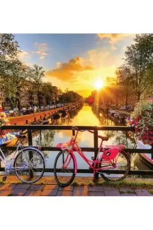 Pagamento Sicuro puzzle in legno - Biciclette Amsterdam - 1010 pezzi - Wooden City