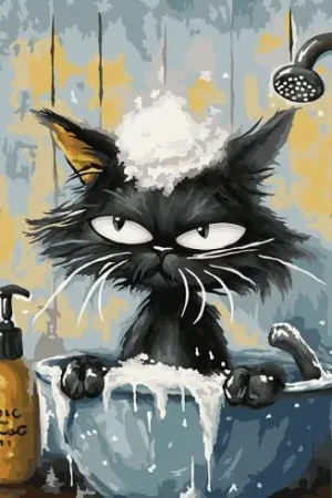 Nuova Collezione Kit di pittura per numero - Tempo della doccia - Wizardi