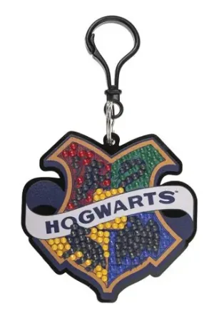 Portachiavi ricamo diamante - Stemma di Hogwarts - Crystal Art D.I.Y Nuovo Arrivo