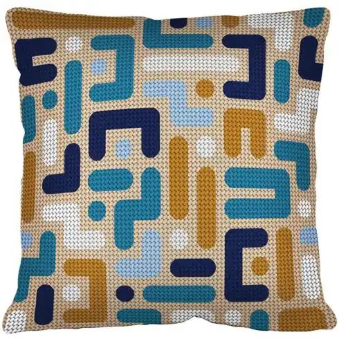 Kit cuscino fori grossi - Cuscino da ricamare embricato - SEG de Paris Solo Oggi