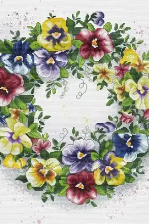 Saldi kit ricamo a punto croce - Coronna di fiore - Nova Sloboda