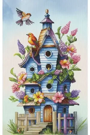 kit ricamo a punto croce - Cassetta nido alta - Nova Sloboda Prezzo Ridotto