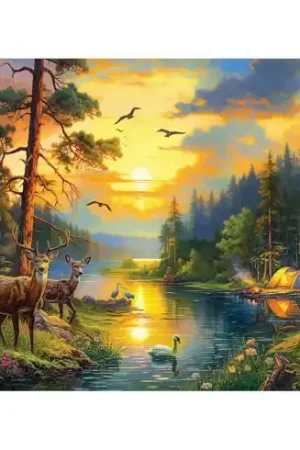 Spedizione Gratuita puzzle - Tramonto nella foresta - 3000 pezzi - Castorland