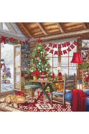 kit ricamo a punto croce - Chalet di Natale - Letistitch Compra Oggi Stesso