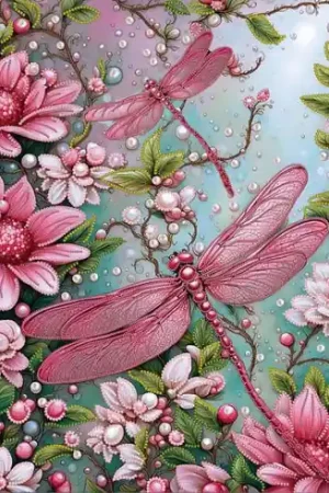 Kit di ricamo con perline - Libellule - Nova Sloboda Prezzo Di Fabbrica