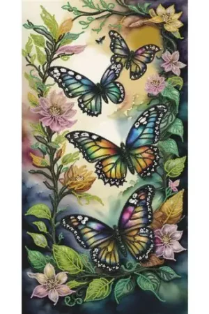 Kit di ricamo con perline - Farfalle magiche - Nova Sloboda Pagamento Sicuro