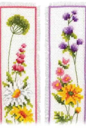 Kit segnalibro da ricamo - fiori - Vervaco Promo Stagionale