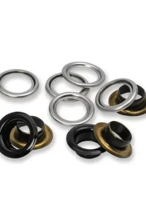 Occhielli e rivetti - 20 occhielli con rondelle nere - 11 mm - Prym Solo Oggi