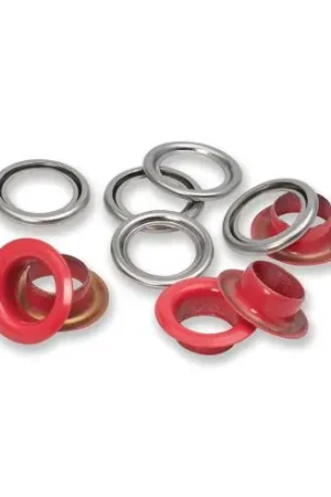 Direttamente Dal Produttore Occhielli e rivetti - 20 occhielli con rondelle rosse - 11 mm - Prym
