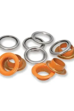 Occhielli e rivetti - 20 occhielli con rondelle arancioni - 11 mm - Prym Economico