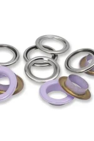 Affare Occhielli e rivetti - 15 occhielli con rondelle lilla - 14 mm - Prym