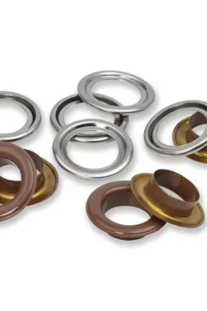 Affare Occhielli e rivetti - 15 occhielli con rondelle marrone scuro - 14 mm - Prym