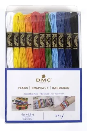 Filo per ricamo - Confezione da 24 matassine Mouliné - Bandiere - DMC A Buon Prezzo