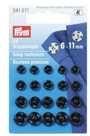 Ultime Pezzi Bottoni a pressione - Bottoni a pressione da cucire - 6-11 mm - Prym