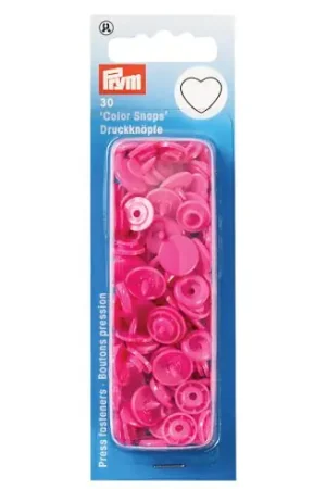 Bottoni a pressione - 30 bottoni a cuore rosa - 12,4 mm - Prym Nuova Collezione
