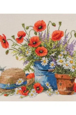 kit ricamo a punto croce - Natura morta estiva - Merejka Offerta Del Giorno