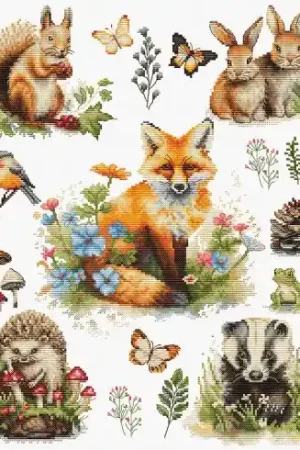 Prezzo Di Fabbrica kit ricamo a punto croce - Animali della foresta - Luca-S