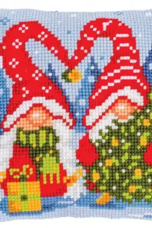 Kit cuscino fori grossi - Gnomo di natale - Vervaco Esclusivo