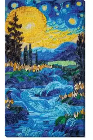 Reso Gratuito Kit di ricamo con perline - Dietro la cascata - Abris Art