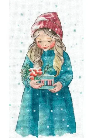 Ultima Occasione kit ricamo a punto croce - Ragazza d'inverno - Andriana