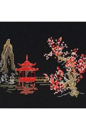 kit ricamo a punto croce - Giappone 2 - Abris Art Prezzo Scontato