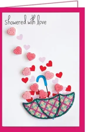 Compra Adesso Kit di schede da ricamo con perline - Pioggia d'amore - Abris Art