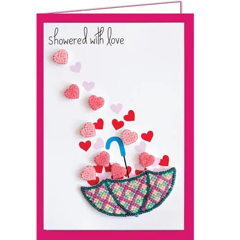 Compra Adesso Kit di schede da ricamo con perline - Pioggia d'amore - Abris Art