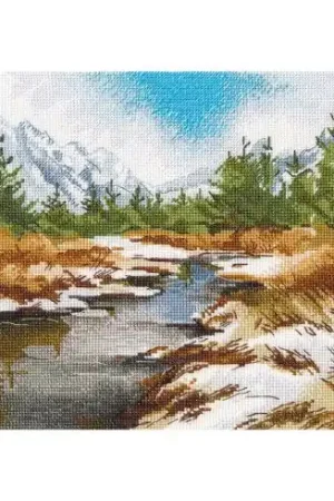 kit ricamo a punto croce - L'arrivo della primavera - Oven Soddisfatti O Rimborsati