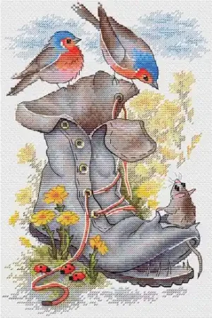 kit ricamo a punto croce - Scarpa persa - MP Studia Prezzo Ridotto