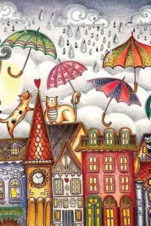 Offerta Lampo Kit di ricamo con perline - L'amore sotto l'ombrello - Nova Sloboda