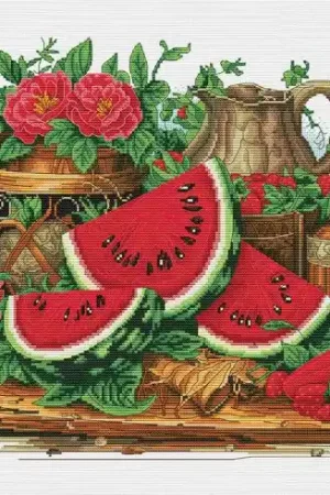 Occasione Imperdibile kit ricamo a punto croce - Delizia all'anguria - Nova Sloboda