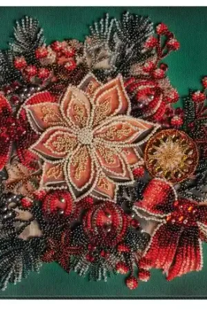 Kit di ricamo con perline - Un assaggio di Natale - Abris Art Affare