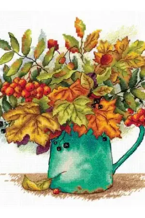 kit ricamo a punto croce - Mazzo in autunno - MP Studia Offerta Speciale