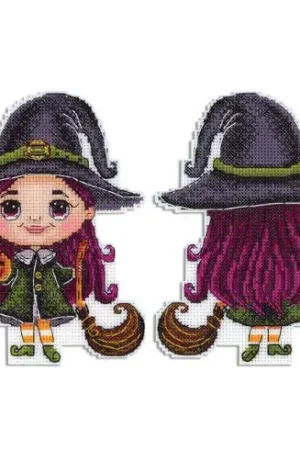 Kit di ornamenti da ricamare - Piccola strega - MP Studia Nuovo Arrivo