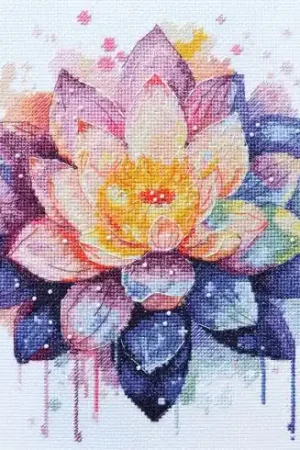 Subito Disponibile Kit per ricamo a punto croce con perline - Loto lucido - Abris Art