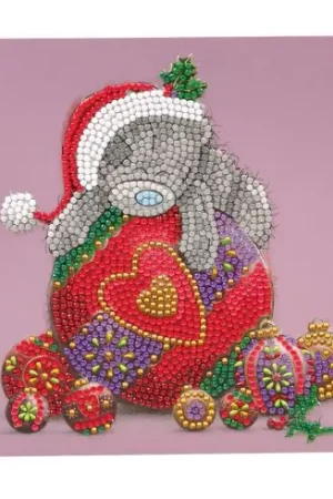 Carta con ricamo a diamante - Palla di felicità - Crystal Art D.I.Y Economico