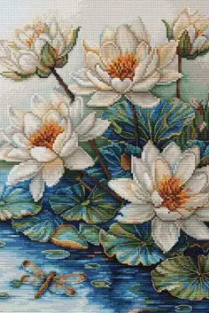 kit ricamo a punto croce - Lago delle ninfee - Luca-S Super Prezzo