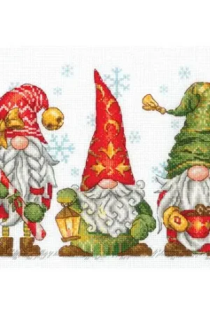 Super Prezzo kit ricamo a punto croce - Gnomi felici - Riolis