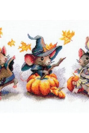 Miglior Prezzo kit ricamo a punto croce - Trio di topi stregoni - Riolis