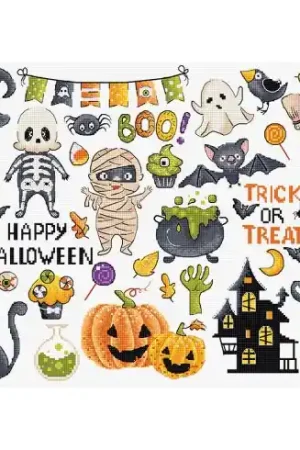 kit ricamo a punto croce - Campioni di Halloween - Letistitch Acquista Ora