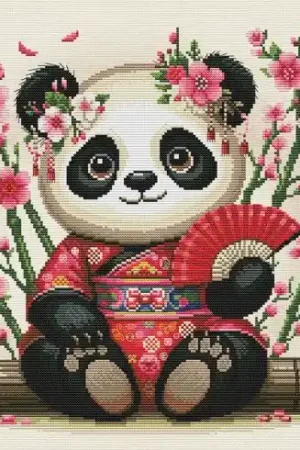 kit ricamo a punto croce - piccolo panda - Nova Sloboda Promozione