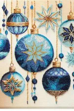 Vendita Finale Kit di ricamo con perline - Feste di Natale - Abris Art