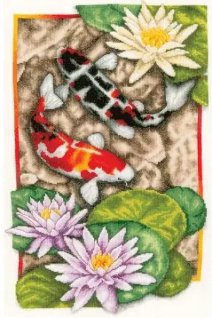 Nuovo Arrivo kit ricamo a punto croce - Danza delle Koi - Lanarte