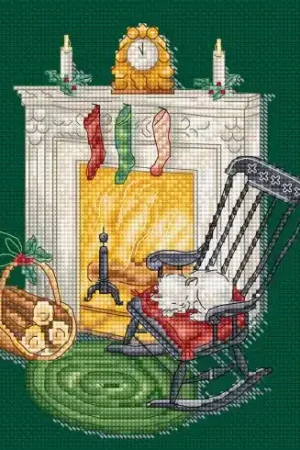 kit ricamo a punto croce - Rilassarsi accanto al camino - Letistitch Offerta