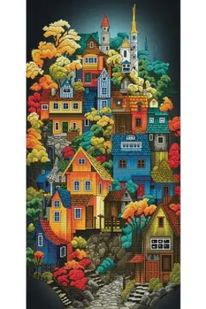 Direttamente Dal Produttore kit ricamo a punto croce - Città lunare - Nova Sloboda