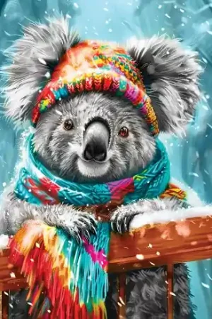 Kit ricamo diamante su telaio - Koala elegante - Art City Di Tendenza