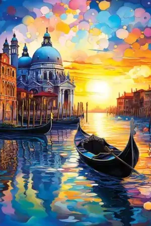 A Buon Prezzo Kit ricamo diamante su telaio - Tramonto a Venezia - Art City